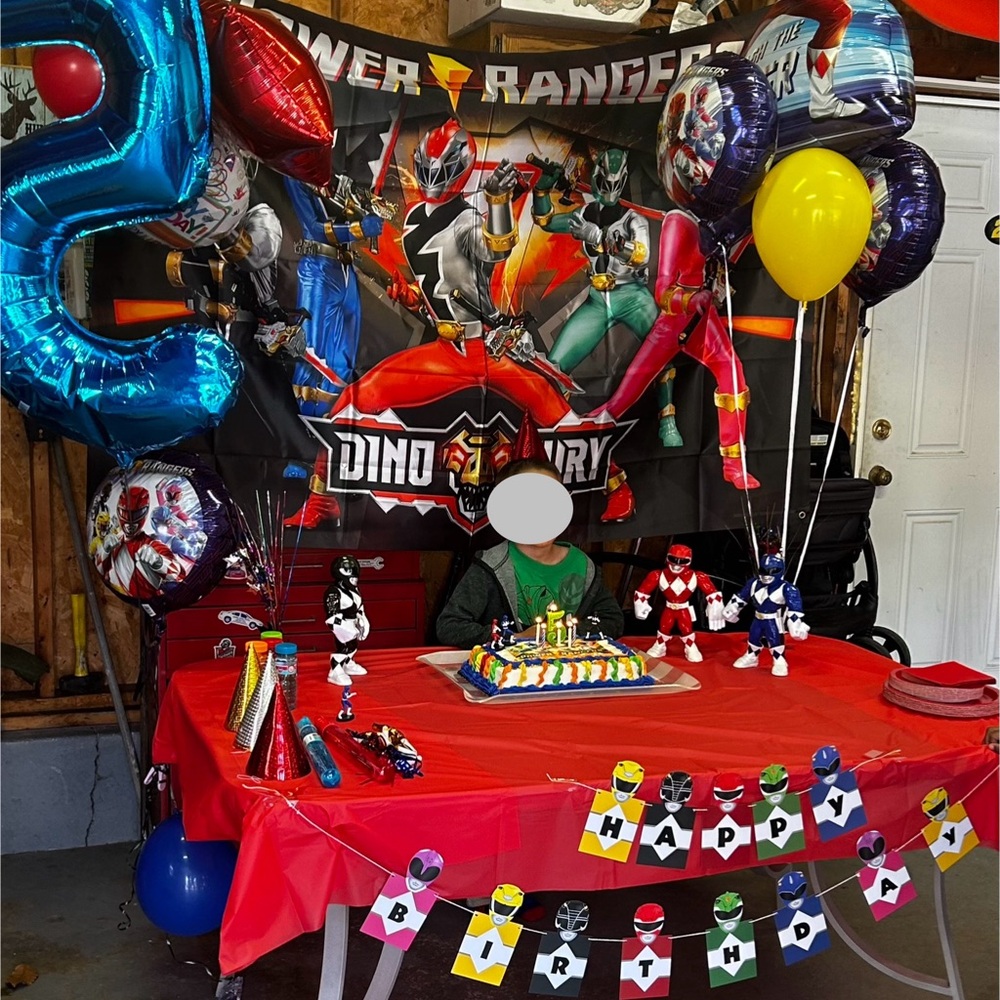 Power Ranger 6’ Birthday Banner